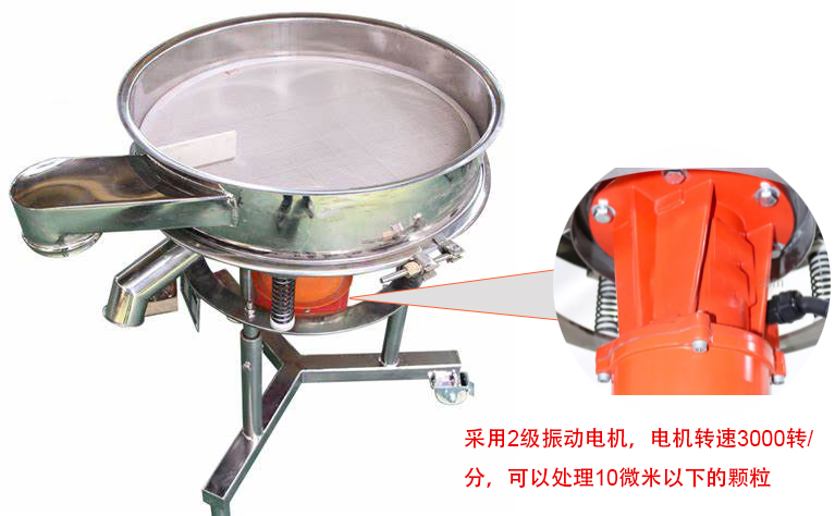 高頻篩特點(diǎn)：框體加高可防止?jié){液往外飛濺；加擋料板可加快排料，提高篩分效率
