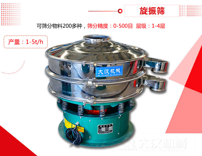 旋振篩可以特殊定制有：材質(zhì)方面包括：碳鋼，不銹鋼，全不銹鋼層級方面包括：單層，雙層，三層，四層等